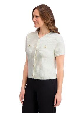 NEW French Connection Women's Sweater Cardigan Cream XXL